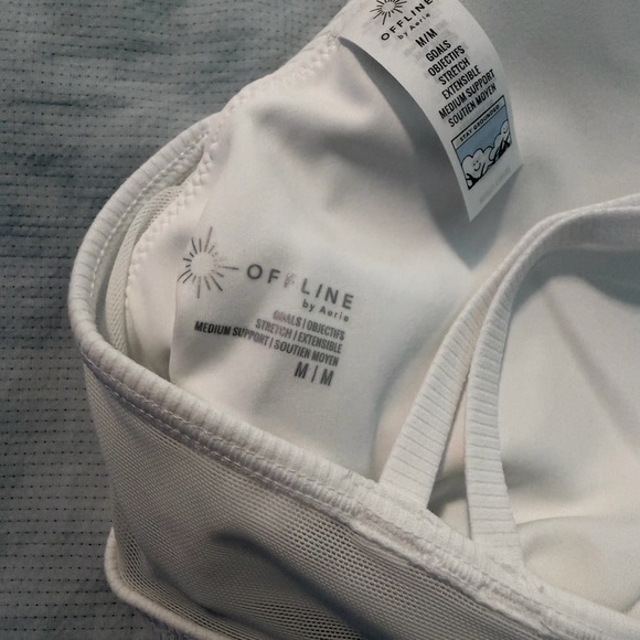 Offline by Aerie White Ribbed Sports Bra - Picture 5 of 5